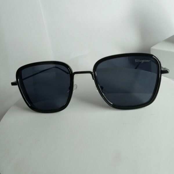 Salvatore Ferragamo Black Square Unisex Sunglasses