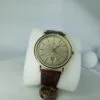 St. Alexander Men's Elegant Gold Tone Quartz Watch with Leather Strap  Date Display