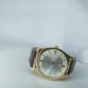 St. Alexander Men's Elegant Gold Tone Quartz Watch with Leather Strap  Date Display