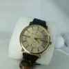 St. Alexander Men's Elegant Gold Tone Quartz Watch with Leather Strap  Date Display