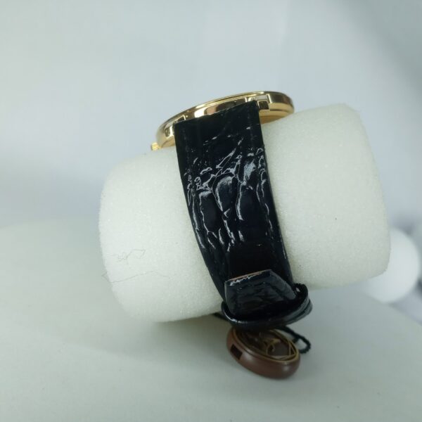 St. Alexander Men's Elegant Gold Tone Quartz Watch with Leather Strap  Date Display