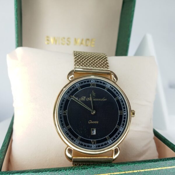 St. Alexander Gold Quartz Classic Chain Watch