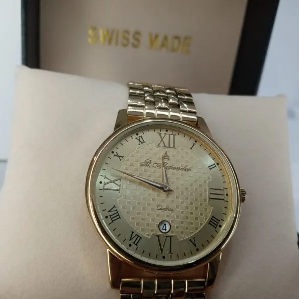St. Alexander Gold Quartz Classic Chain Watch
