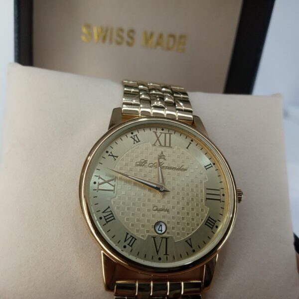 St. Alexander Gold Quartz Classic Chain Watch