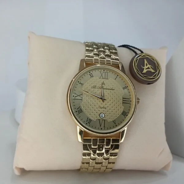 St. Alexander Gold Quartz Classic Chain Watch