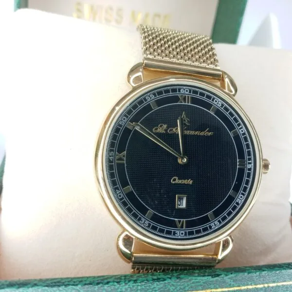 St. Alexander Gold Quartz Classic Chain Watch