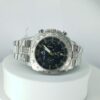 Tang Tang Yi Biao Men's Silver Stainless Steel Chronograph Watch with Diamond Accents