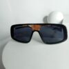 Designer Bold Square Sunglasses with Gold Bridge
