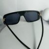 Designer Bold Square Sunglasses with Gold Bridge