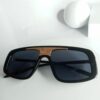 Designer Bold Square Sunglasses with Gold Bridge