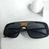Designer Bold Square Sunglasses with Gold Bridge