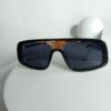 Designer Bold Square Sunglasses with Gold Bridge