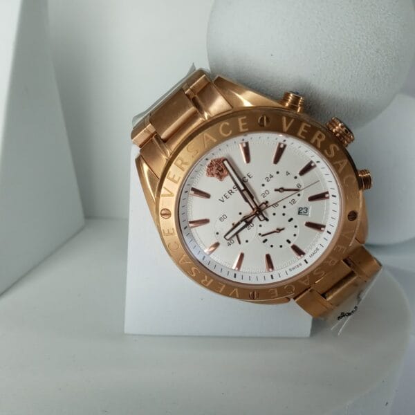 Versace Medusa Chronograph Men's Rose Gold Stainless Steel Watch