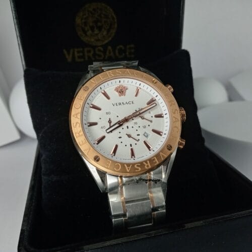 Versace Medusa Chronograph Men's Rose Gold Stainless Steel Watch