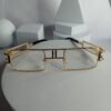 Versace S23 Gold Rectangular Eyeglasses