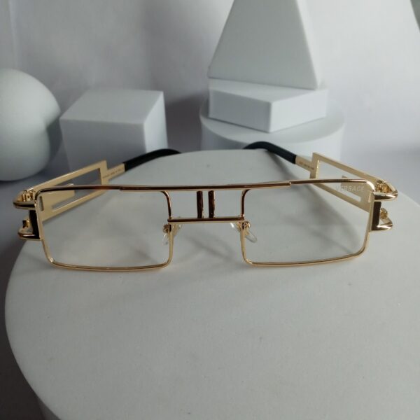 Versace S23 Gold Rectangular Eyeglasses