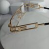 Versace S23 Gold Rectangular Eyeglasses