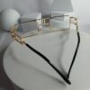 Versace S23 Gold Rectangular Eyeglasses