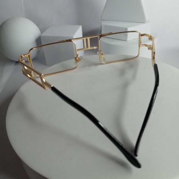 Versace S23 Gold Rectangular Eyeglasses