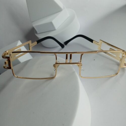 Versace S23 Gold Rectangular Eyeglasses