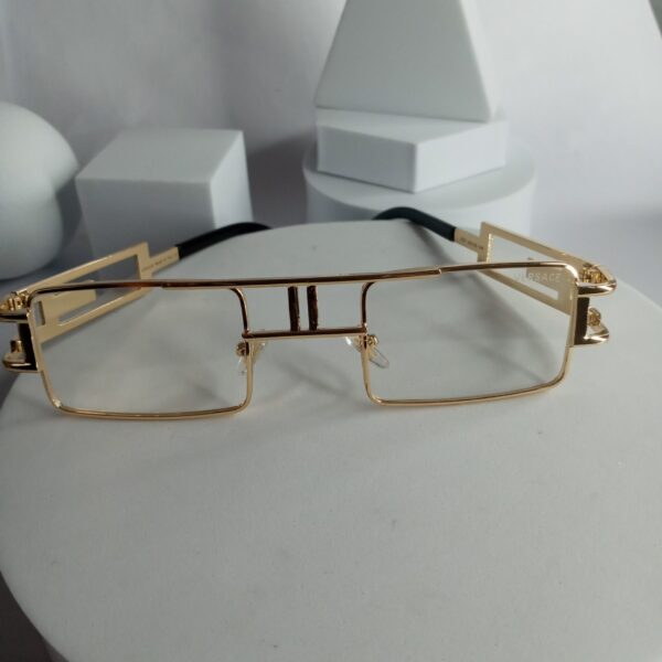 Versace S23 Gold Rectangular Eyeglasses