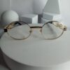 Versace VE63 Gold Oval Metal Frame Eyeglasses