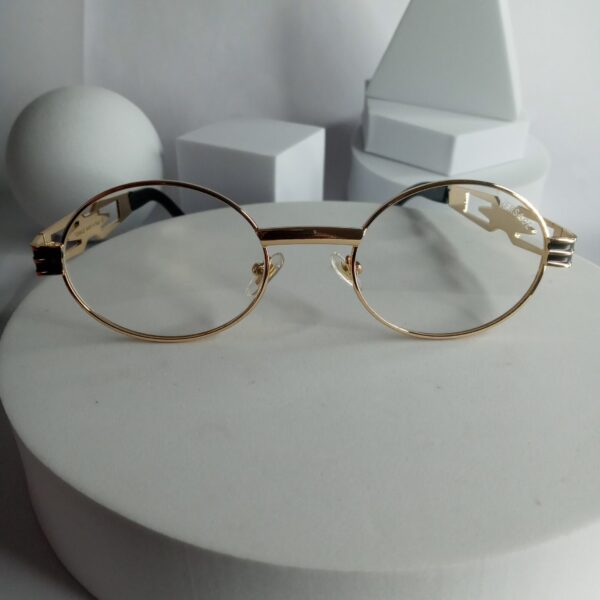 Versace VE63 Gold Oval Metal Frame Eyeglasses