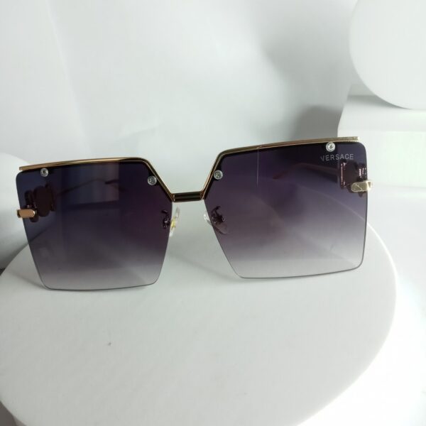 Versace Rimless Rectangle Tinted Sunglasses