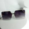 Versace Rimless Rectangle Tinted Sunglasses