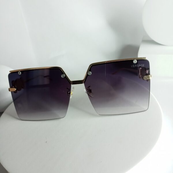 Versace Rimless Rectangle Tinted Sunglasses