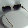 Versace Rimless Rectangle Tinted Sunglasses