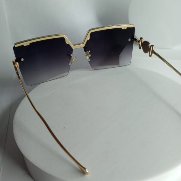 Versace Rimless Rectangle Tinted Sunglasses
