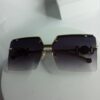 Versace Rimless Rectangle Tinted Sunglasses