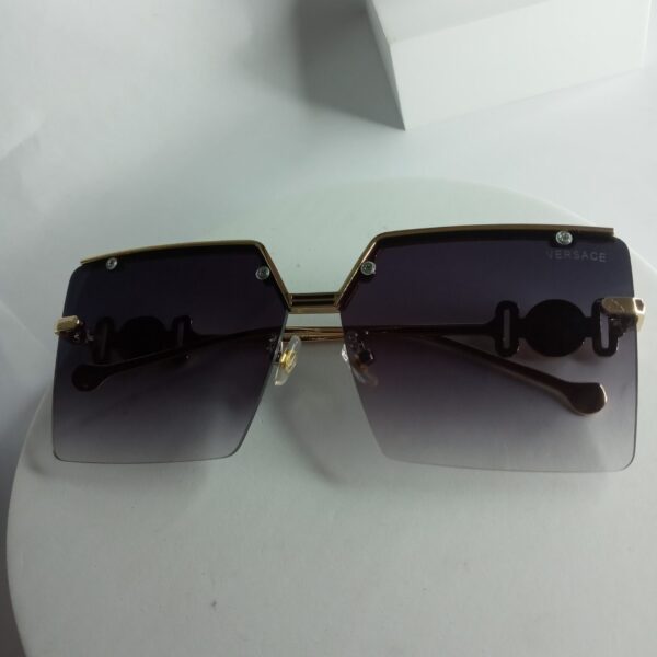Versace Rimless Rectangle Tinted Sunglasses