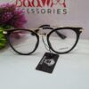 Versace Black  Gold Rounded Cat-Eye Eyeglasses Frame