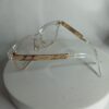 Versace Men's Clear Frame Gold Medusa Eyeglasses