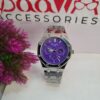 Wlisth WL1853 Men's Silver Stainless Steel Chronograph Watch, Purple Octagonal Dial