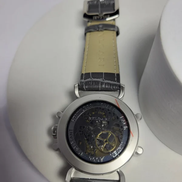 Bulgari 9007 Men's Skeleton Automatic Stainless Steel Watch