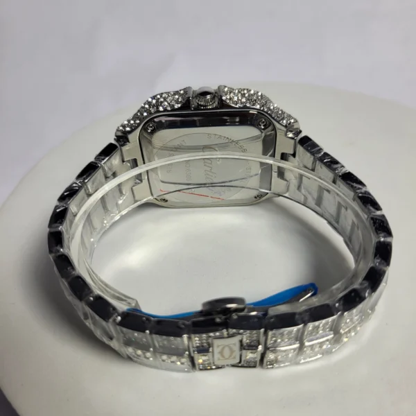 Cartier 6368 Women's Diamond-Encrusted Stainless Steel Water Resistant Watch