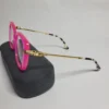 Cartier 2401 Pink Cat-Eye Women's Glasses with Gold Accents