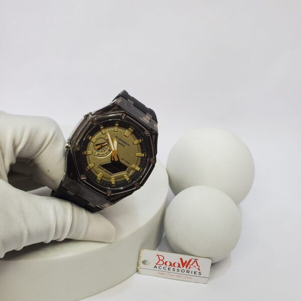 Casio G-Shock Gold Dial Transparent Case Men's Analog-Digital Watch