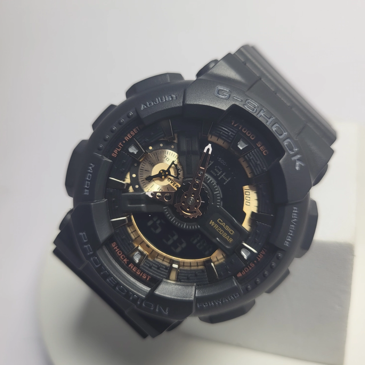 Casio G-Shock Men's Black Gold Hybrid Display Shock Resistant Watch