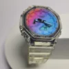 Casio G-Shock GA-2100 Rainbow Dial Transparent Hybrid Watch