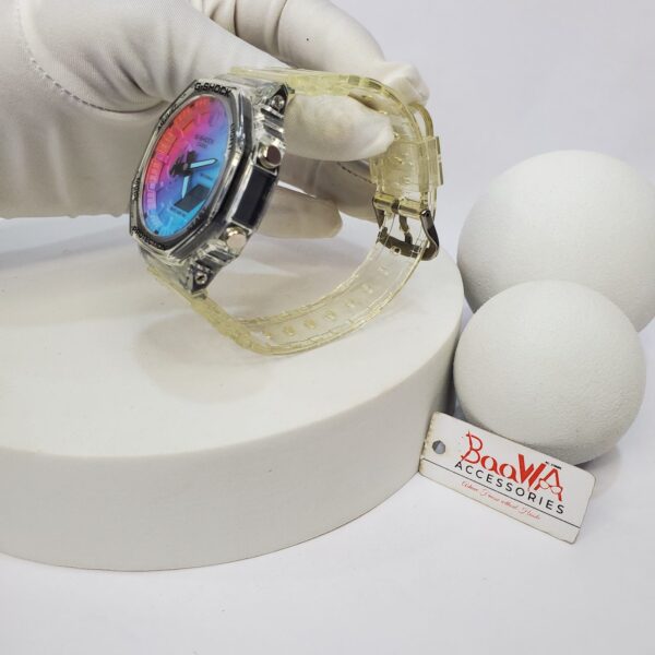 Casio G-Shock GA-2100 Rainbow Dial Transparent Hybrid Watch