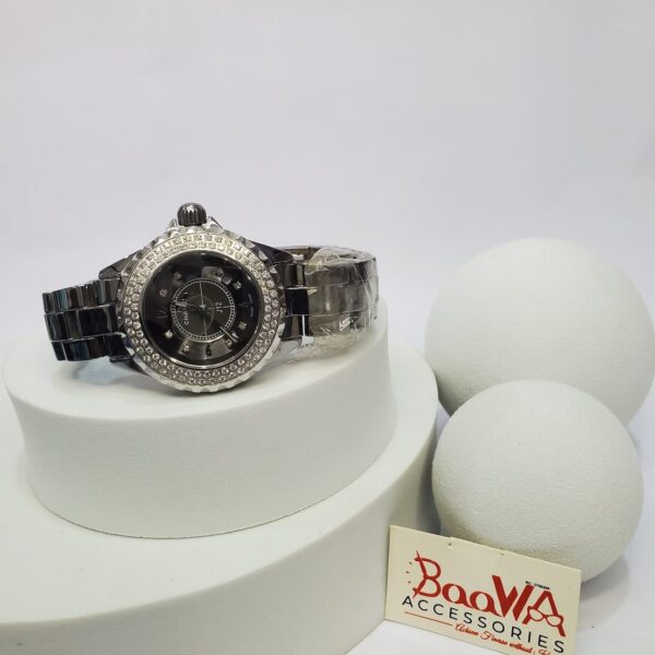 Chanel J12 Diamond Bezel Stainless Steel Women's Quartz Watch