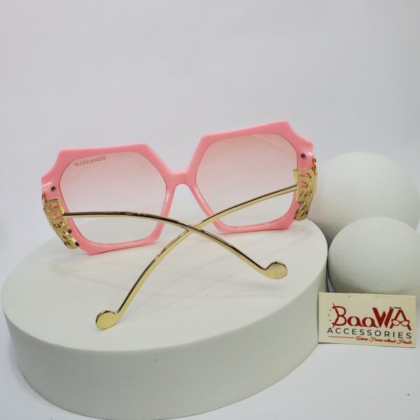 Chanel Butterfly Hexagonal Oversized Sunglasses - Black  Pink