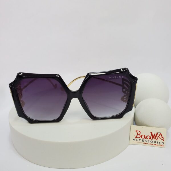 Chanel Butterfly Hexagonal Oversized Sunglasses - Black  Pink