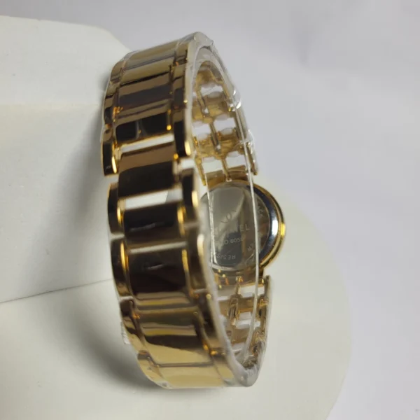 Chanel Gold  White Ceramic Diamond Women's Quartz Watch with Date