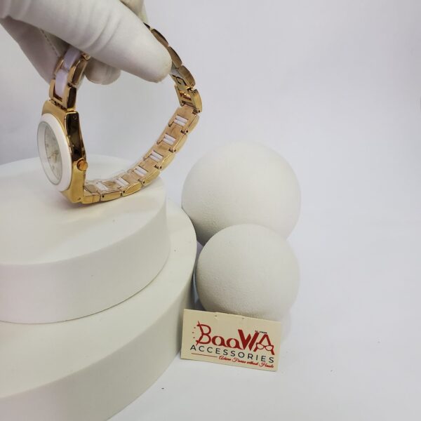 Chanel Gold  White Ceramic Diamond Women's Quartz Watch with Date