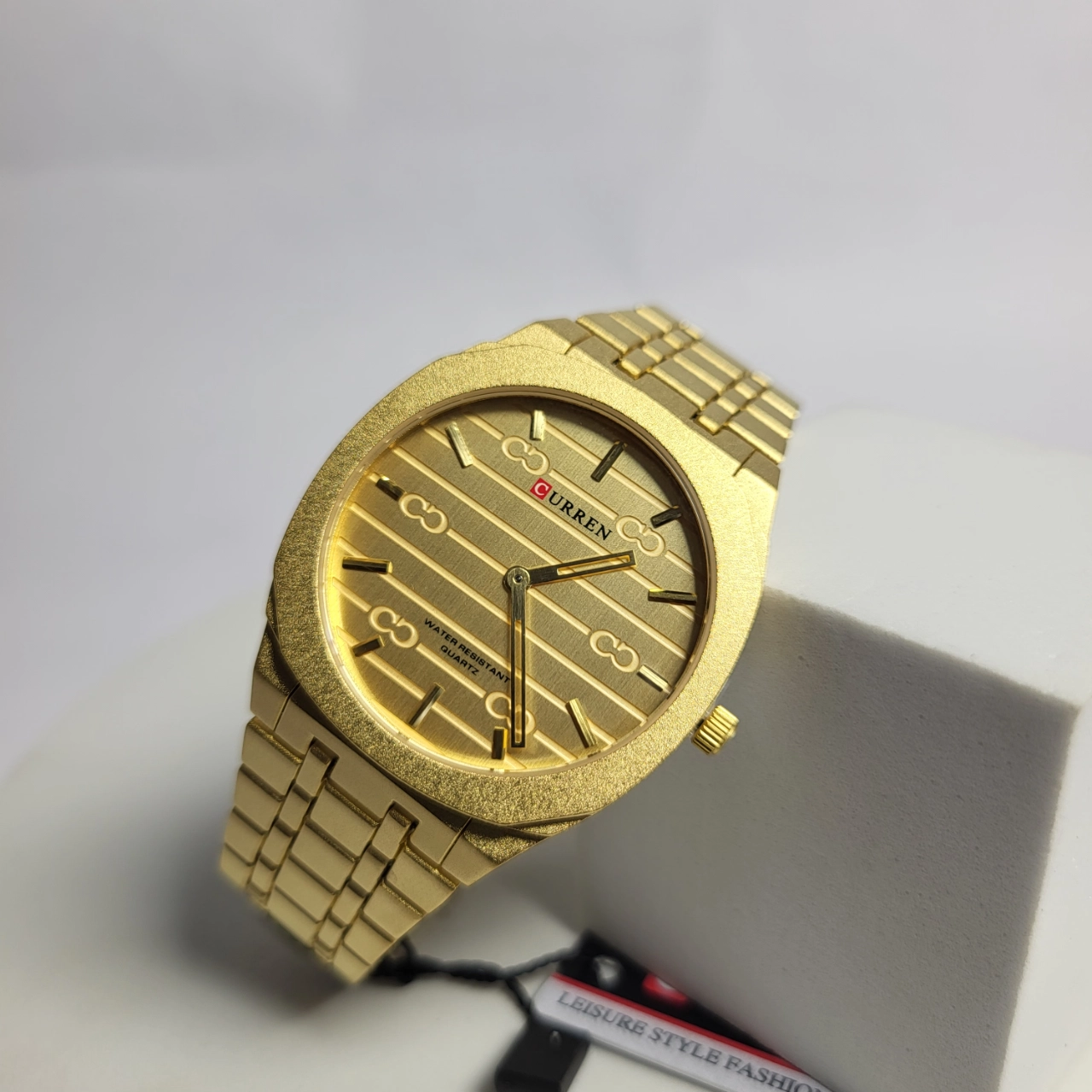Curren 8444 Men's Gold Stainless Steel Quartz Water Resistant Watch